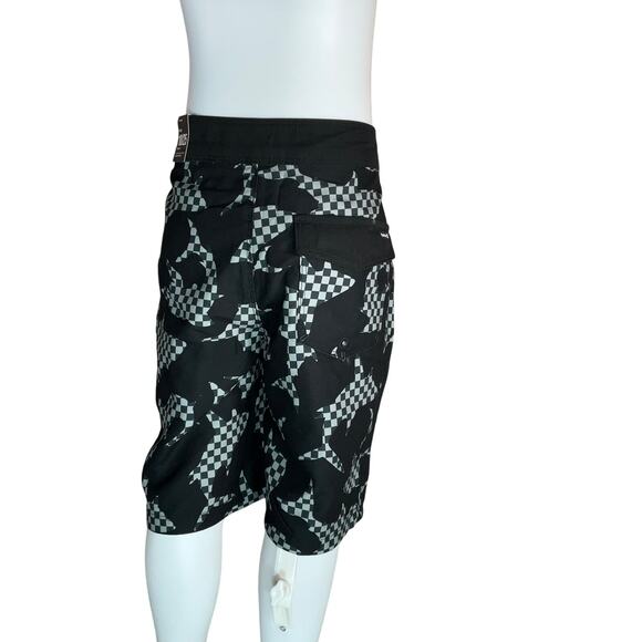 - Hurley Big Boys Printed Drawcord Board Shorts - Black Size 20 NWT - Picture 2 of 2